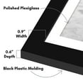 thumbnail image 4 of Americanflat 12x18 Poster Frame with Polished Plexiglass with 11x17 Mat 5 Pack Display Photo Galleria - Black, 4 of 8