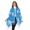 thumbnail image 3 of FORMRS Womens Scarf Winter Soft Long Big Warm Shawls Wrap Tassel Scarves, Blue Bears, 3 of 9