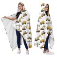 thumbnail image 2 of Wearable Blanket,Cartoon Construction Vehicles Forklifts Hooded Wearable Flannel Blanket for Adults & Teens,Winter Poncho Shawl Wrap Cape Cozy Anti-Pill,60"x80", 2 of 5