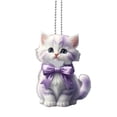 thumbnail image 2 of Clearance! 2024 New Acrylic Cat Decor Hanging Ornament Creative And Personalized Rearview Keychain Accessory For Cars, 2 of 9