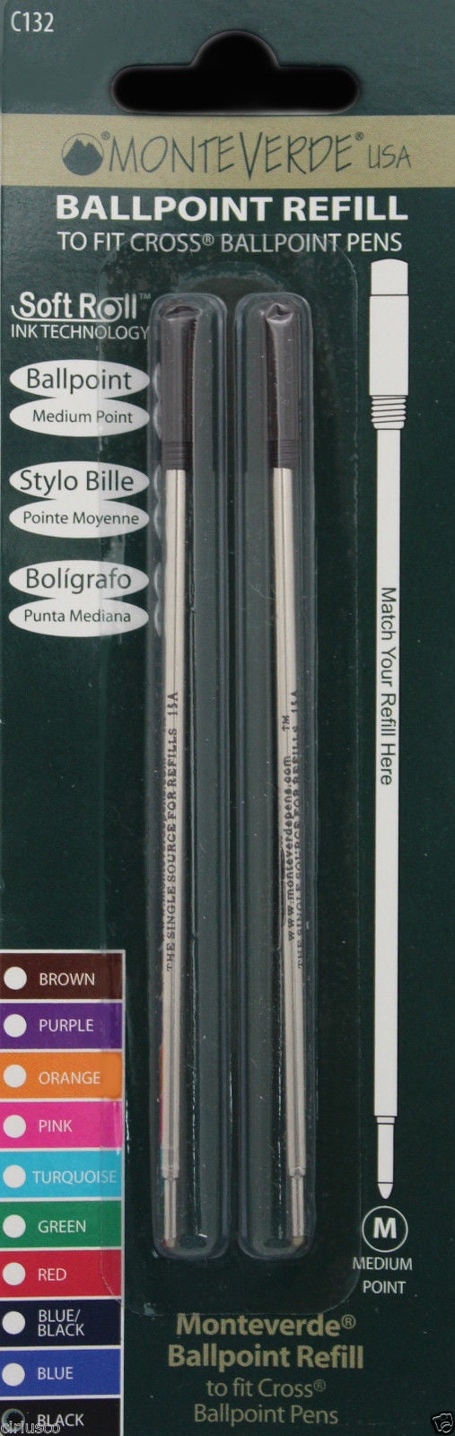Monteverde Ballpoint Refill Cross Pen Black