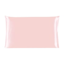 REGALWOVEN 19 Momme Silk Pillowcase 350 Thread Count Silk Pillow Cover, Pink Travel(14"x20")
