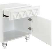 Posh Living Lydia Modern 1-Drawer Nightstand in White