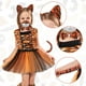 thumbnail image 2 of Qarigey Conjunto de disfraz de tigre cómodo y para amantes de los animales, accesorios de disfraces, pajarita Disfraces de disfraces Tigre de orejas redondas, 2 of 6