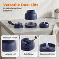 thumbnail image 4 of Portable Appliances Juicer, 2026 New 44oz Personal Size Blender for Shakes and Smoothies, Dual Lid Compact Travel Drinking Cup with Leakproof Handle for Office Outdoor (Blue, 800, Milliliters), 4 of 9