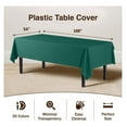 thumbnail image 3 of 12-Pack Premium Plastic Tablecloth 54in. x 108in. Rectangle Table Cover - Dark Green, 3 of 7