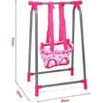 thumbnail image 2 of Baby Doll Play Set 5 in 1 Dolls Accessories Bundle Doll Stroller Doll High Chair Bouncer Crib Swing Doll Furniture Nursery Playset Role (Swing), 2 of 4