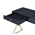 thumbnail image 4 of Coleen Vanity Desk in Black & Brass Finish, 4 of 12
