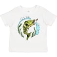 thumbnail image 3 of Inktastic Leaping Bass Fish Fishing Illustration Boys or Girls Toddler T-Shirt, 3 of 5