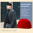 thumbnail image 4 of Qarigey Sombrero de hilo de punto de invierno personalidad al aire libre mantener caliente gorras de cabeza corta transpirables hombres mujeres sombreros Type3 NO3 Qarigey AP010504-01B, 4 of 6