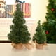 thumbnail image 4 of GOOHOCHY 10 miniárboles de Navidad artificiales con base de lino, adornos realistas para escritorio (30 cm), 4 of 7