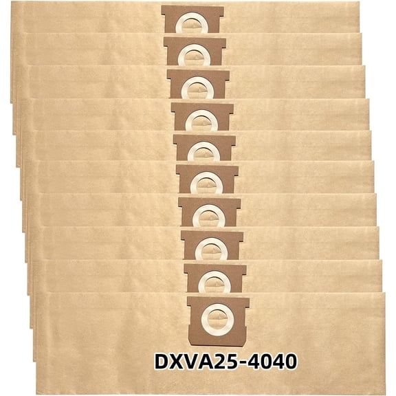 10 Pack DXVA25-4040 Dust Collection Bags,Compatible with DEWALT 4 Gallon Wet/Dry Vacuum , DXV04T