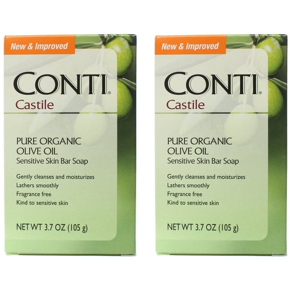 conti castile conti castile olive oil sensitive skin bar soap, 4 oz (pack of 2)