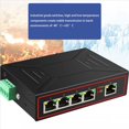 thumbnail image 2 of 3X 5 Ports 100M Industrial Network Switch RJ45 Hub Internet Splitter Switch Plug and Play DIN Rail Type Enhance Switch,3 x Industrial network switch,Black, 2 of 8