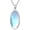Style 2 Moonstone, variant on 925 Sterling Silver Oval Moonstone/Turquoise Pendant Necklace, Dainty Necklace Jewelry Gifts for Women, with 18+2inch Chain