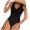 Black, variant on WREESH Womens One Piece Swimsuits Fashion Solid Color Antistripe Slim High Waist Bikini Swimsuit Sleeveless Bathing Suits Black