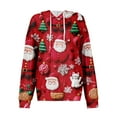 thumbnail image 5 of Hoodies For Women Oversized Winter Cute Sweatshirts Pullover Trendy Fall Clothes, Christmas Print Lightweight Design without Pockets for Comfortable Fall Winter Wear,Wine,M, 5 of 6