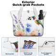thumbnail image 2 of Tote Bag for Women - Hummingbirds and Flowers Shoulder Bag - Large Utility Work Duffle Bag with Zipper Handbag for Travel, Work, Sprots, 2 of 5