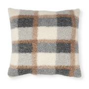 Mainstays Decorative Throw Pillow, Plaid, Multi, 18" Square, Single Pillow