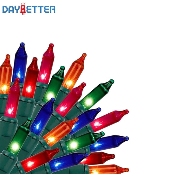 DAYBETTER Christmas String Lights, 16.4ft with 50 Count Mini Lights, Waterproof Christmas Deco Lights for Indoor and Outdoor, Christmas Tree, Garland Birthday
