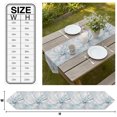 thumbnail image 3 of Blue White Floral Table Runner Linen Burlap Table Runner 120 Inches Long Modern Abstract Blooming Flower Artwork Dresser Scarves for Kitchen Island Coffee Dining Room Party Holiday Decor 13"x120", 3 of 8