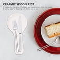 thumbnail image 5 of Rest Spoon Holder Spatula Scoop Countertop Soup Holders Convenient Cooking Sturdy Ceramic Rack Fork Cutlery Dinner Large, 5 of 8
