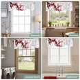 thumbnail image 6 of Tie Up Valances for Windows, Red Flowers Adjustable Valance Curtains Window Treatment for Living Room, Chinese Plum Traditional Ink Painting Rod Pocket Kitchen Curtains & Drapes 42x18 Inch, 6 of 9
