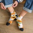 thumbnail image 3 of Rateoe Sunflower 5 Pattern Quarter Crew Socks,Toe Seamed Ankle Socks,Cotton Cushioned Breathable Athletic Crew Sports Socks, 3 of 7