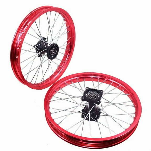 1.60-17 inch Front 1.60-17 inch Rear Rims Alloy Wheel Rims Black Hub For KLX CRF Kayo BSE Dirt Pit Bike Motorcycle