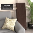 thumbnail image 3 of Red Lantern 4 ft. Short Woven Fiber Folding Screen - Dark Mocha - 4 Panel, 3 of 6