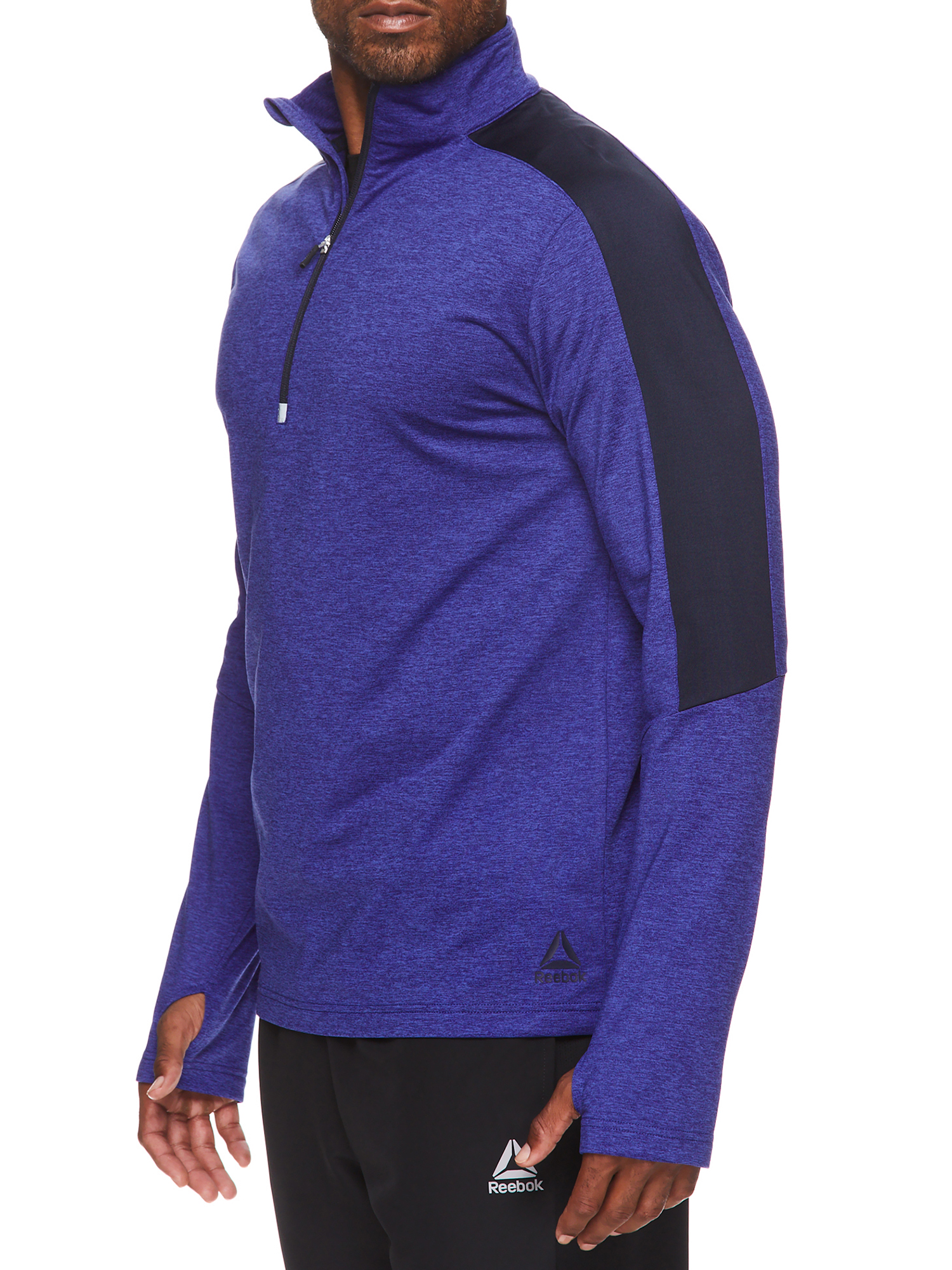 Reebok Men's and Big Men's Active Break-Fast Qtr Zip Mock Pullover, up to Size 3XL - image 3 of 4
