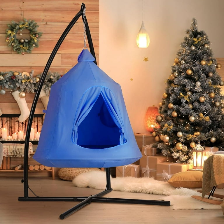 LAZY BUDDY Hanging Tree Tent with Metal Stand, X-Stand with