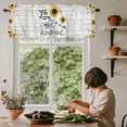 thumbnail image 6 of Sunflowers Rod Pocket Curtain Valance, Farmhosue You Are My Sunshine Wooden Grain Farmhouse Window Valance for Living Room, Bedroom, Kitchen 54"W x 18"L, 6 of 9