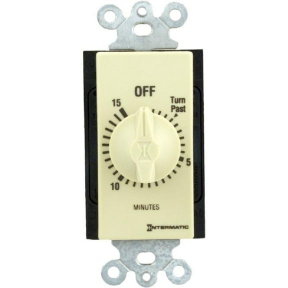 Intermatic FD415M 15-Minute Spring Loaded Wall Timer - Ivory