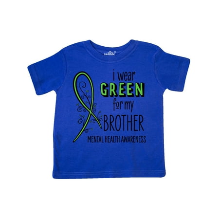 

Inktastic I Wear Green for my Brother- Mental Health awareness Gift Toddler Boy or Toddler Girl T-Shirt