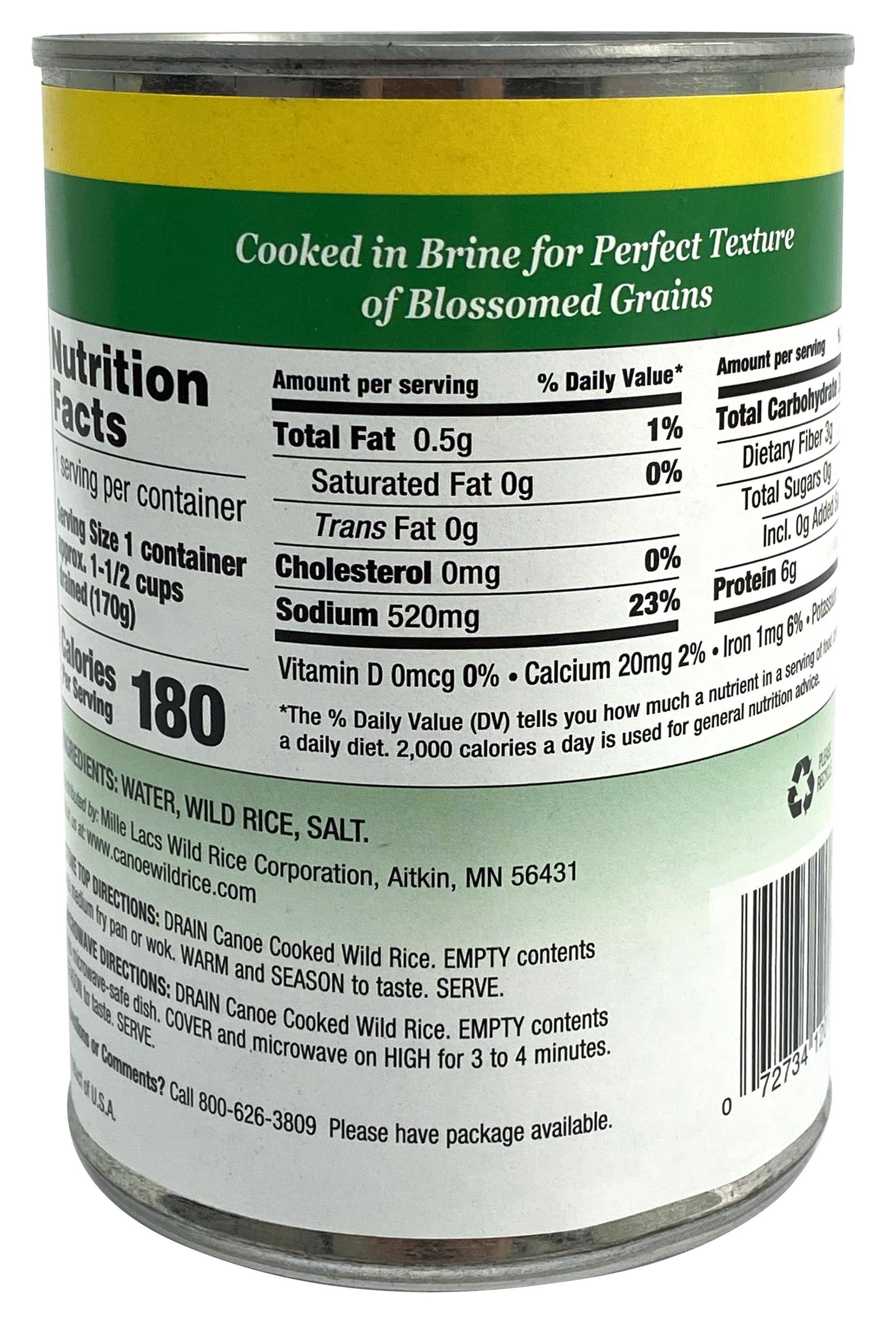 Canoe Pre-Cooked Wild Rice, 15 oz, 12 pack