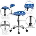 thumbnail image 4 of Scranton & Co Chaise de Bureau en Bleu et Chrome, 4 of 8