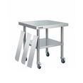 thumbnail image 6 of Stainless Steel Work Table, 30x36 Inch Commercial Food Prep Worktable with Wheels, Detachable 3-Sided Backsplash & Height-Adjustable Shelf for Kitchen Restaurant Garage, 6 of 8