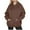 Brown, variant on Fashion Pullover Hoodie for Womens Plus Size Casual Loose Solid Color Pocket Hooded Sweatshirt Top
