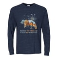 thumbnail image 2 of Wild Bobby, And Into The Forest I Go To Lose My Mind, Animal Lover, Men Long Sleeve Shirt, Vintage Heather Navy, XX-Large, 2 of 4