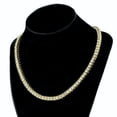 thumbnail image 5 of 18" Chain Choker One Row Gold Finish Iced Hip Hop Tennis Necklace 6 MM Box Clasp, 5 of 8