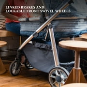 Monbebe 6 in 1 Modular Infant & Toddler Travel System Stroller, Black & Gold II
