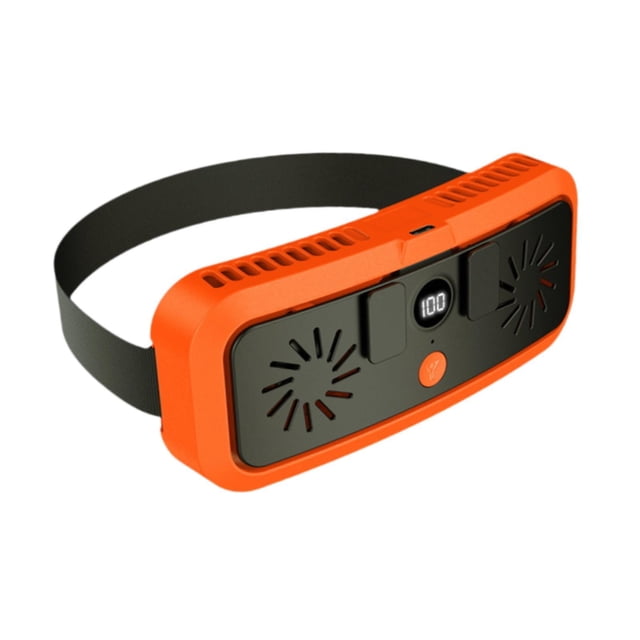 Ventilador de cintura portátil Ventilador de cintura portátil Ventilador de cintura portátil Viento fuerte Recargable por USB Montado en la cintura Marco naranja
