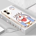 thumbnail image 1 of Xiaomi Redmi Note 10 Pro 5G 4G 10 10S 9T 9S 9 8 7 Lucky Doraemon Smooth plating square edge shell Exquisita Cubierta De Suave, 1 of 3