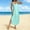 *Mint Green, variant on ClodeEU Women's Round Neck Spaghetti Strap Midi Dress with Side Slit ,Loose Fit Casual Solid Color Dress Mint Green,Womens Plus XL