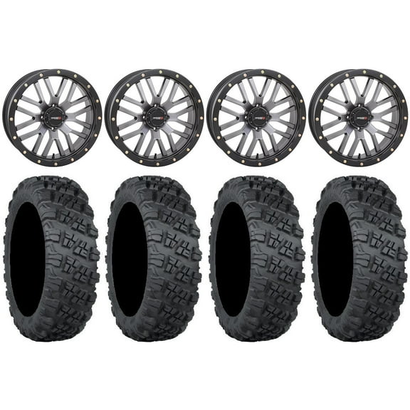 System 3 ST-3 20" Wheels Gunmetal 33" Versa Cross V3 Tires Polaris RZR XP 1000 / PRO XP / Ranger XP 900/1000