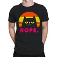 thumbnail image 2 of Retro Cat Nope Sunset Men's T-shirt, 2 of 3