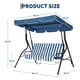 thumbnail image 4 of Garvee columpio de patio para 3 personas con base, toldo ajustable y cojín removible, estructura resistente con capacidad de 500 lb para jardín o terraza, 4 of 8