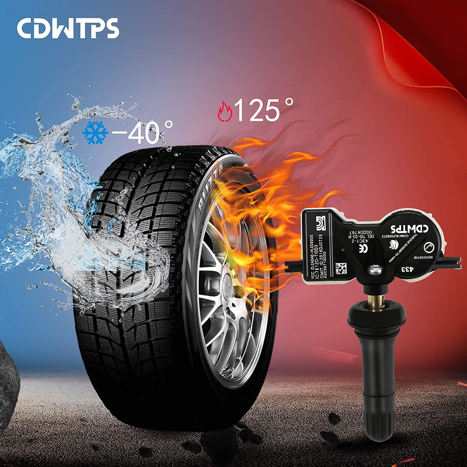 1PC For Jeep Dodge Tire Pressure Monitoring System TPMS Sensor 433MHz 68252493AB