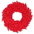 thumbnail image 1 of Vickerman Couronne de Noël Artificielle en Sapin Rouge 30 Pouces et 100 Lumières LED Rouges, 1 of 3